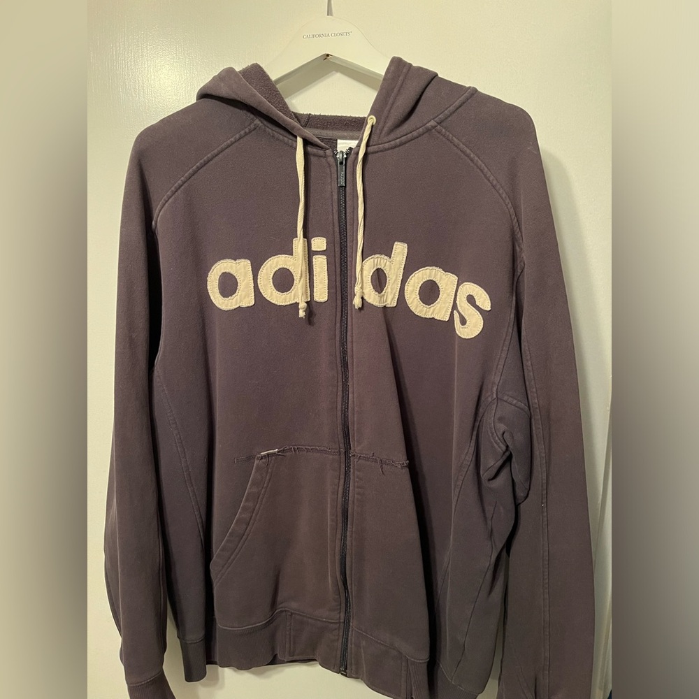 Adidas Men’s Retro Full Zip Sweatshirt with Hood